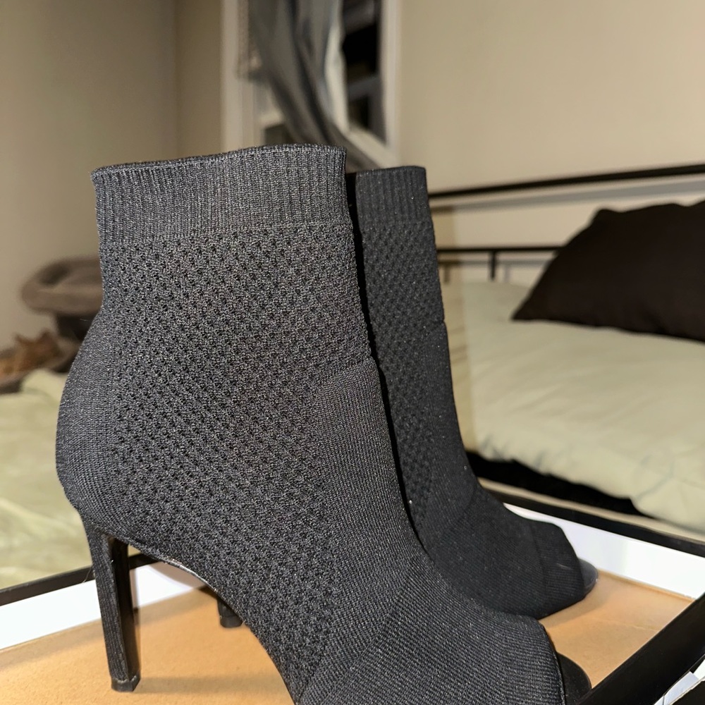 Charles David Black Ankle Booties with High Heel